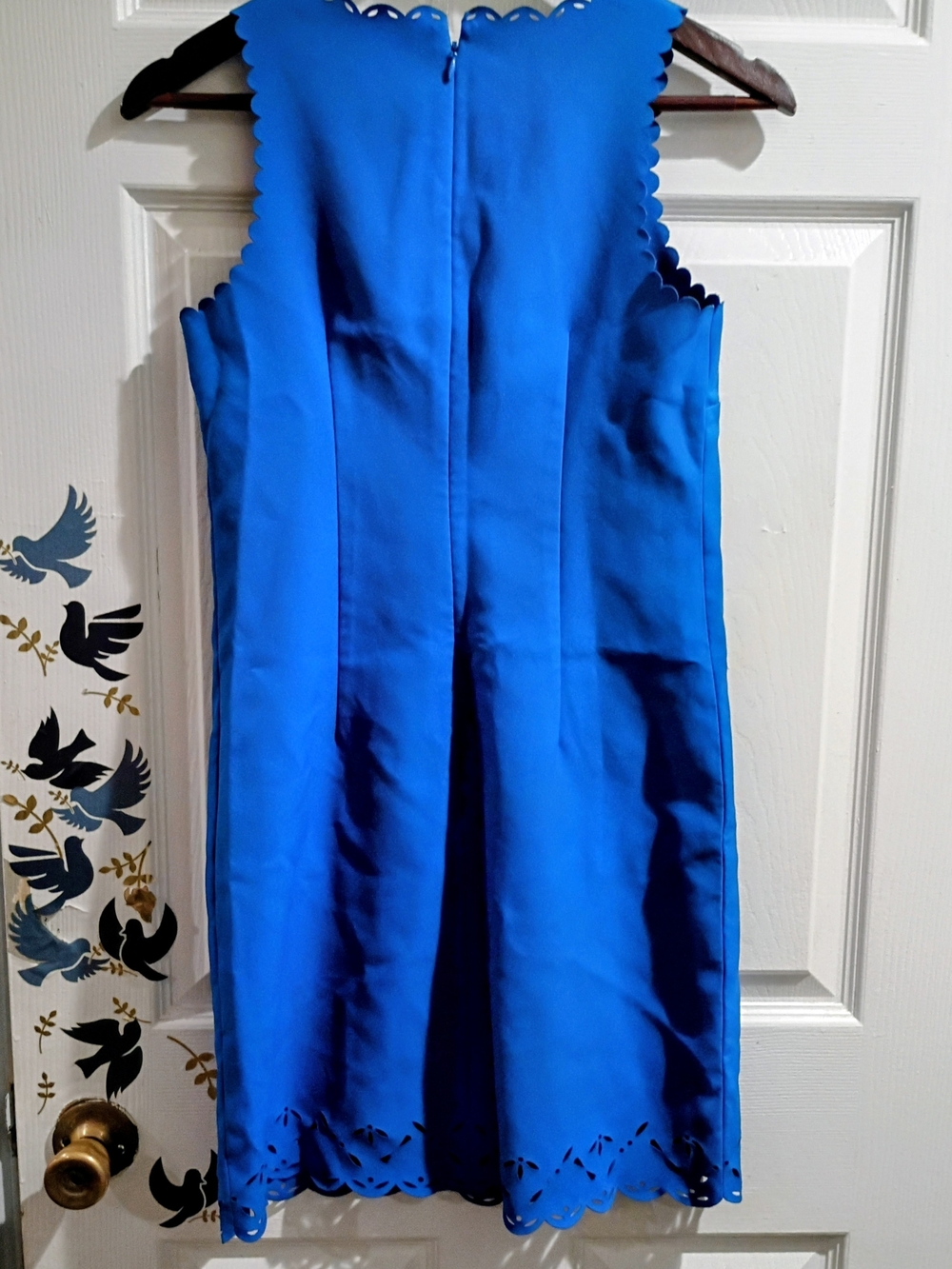 NWOT💙 J. Crew Sleeveless Scalloped Blue 💙 Dress - Picture 3 of 4